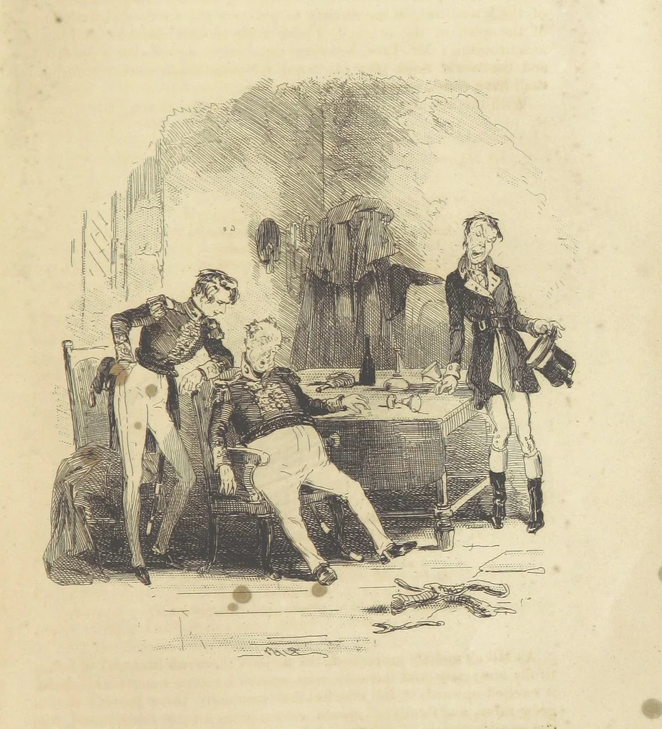 An illustration from Charles O'Malley, the Irish Dragoon. Edited by Harry Lorrequer; ... with illustrations by Phiz [i.e. H. K. Browne], 1841, leaf 359