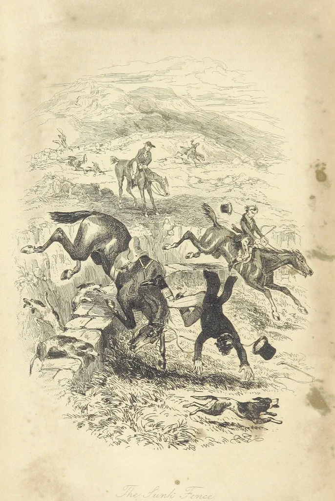 An illustration from Charles O'Malley, the Irish Dragoon. Edited by Harry Lorrequer; ... with illustrations by Phiz [i.e. H. K. Browne], 1841, leaf 50