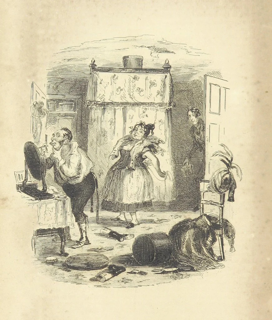 An illustration from Charles O'Malley, the Irish Dragoon. Edited by Harry Lorrequer; ... with illustrations by Phiz [i.e. H. K. Browne], 1841, leaf 56