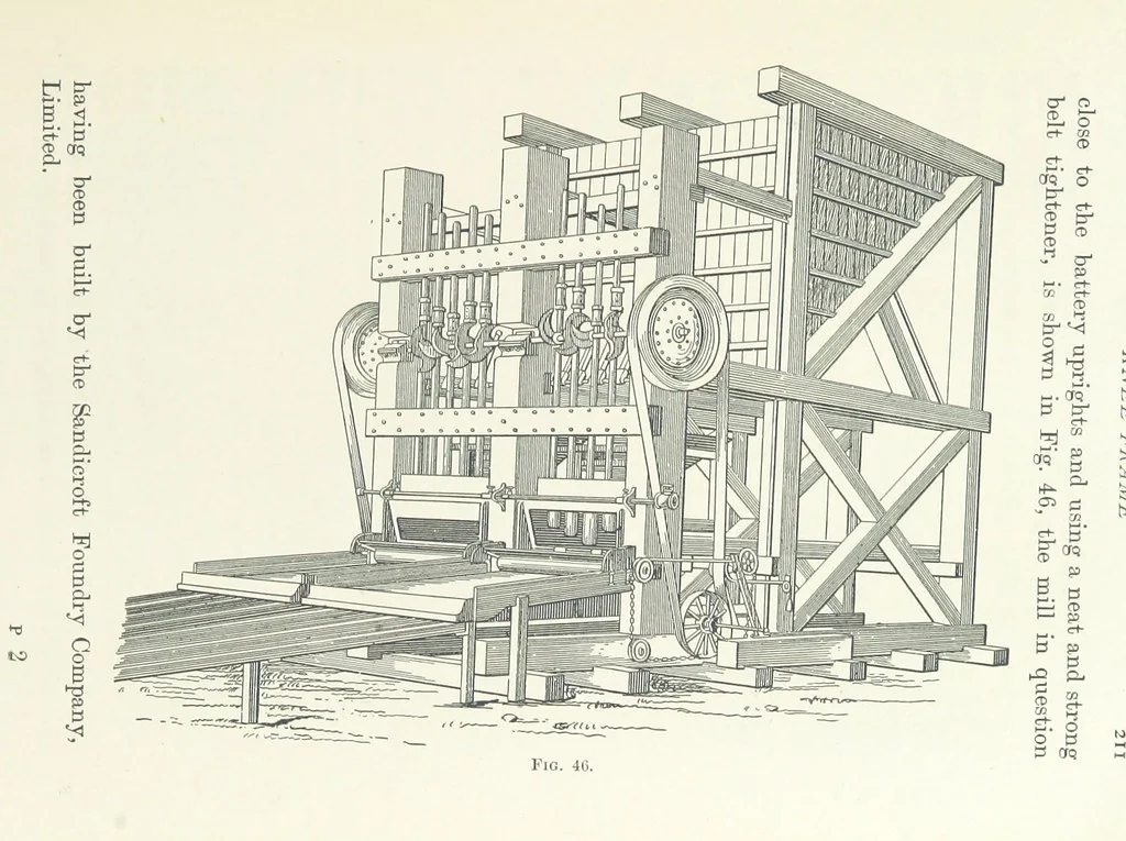 An illustration from A Handbook of Gold Milling, 1894, leaf 231