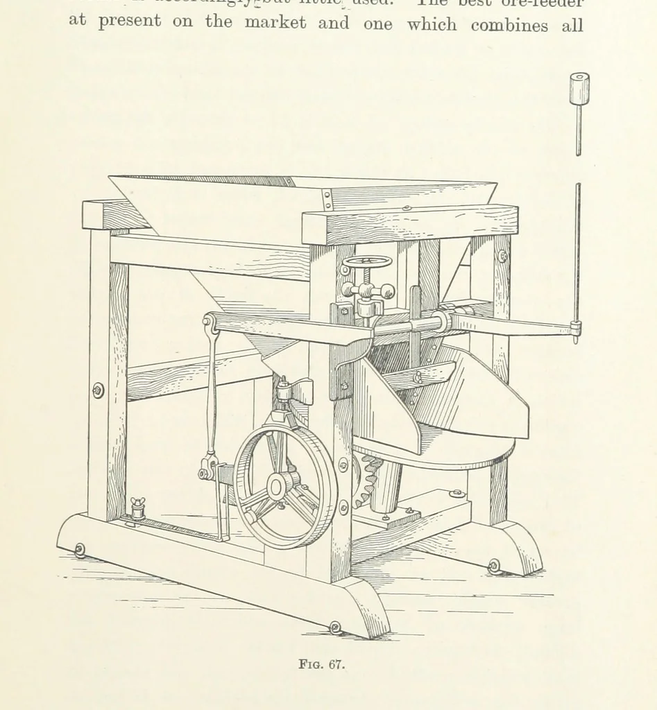 An illustration from A Handbook of Gold Milling, 1894, leaf 265