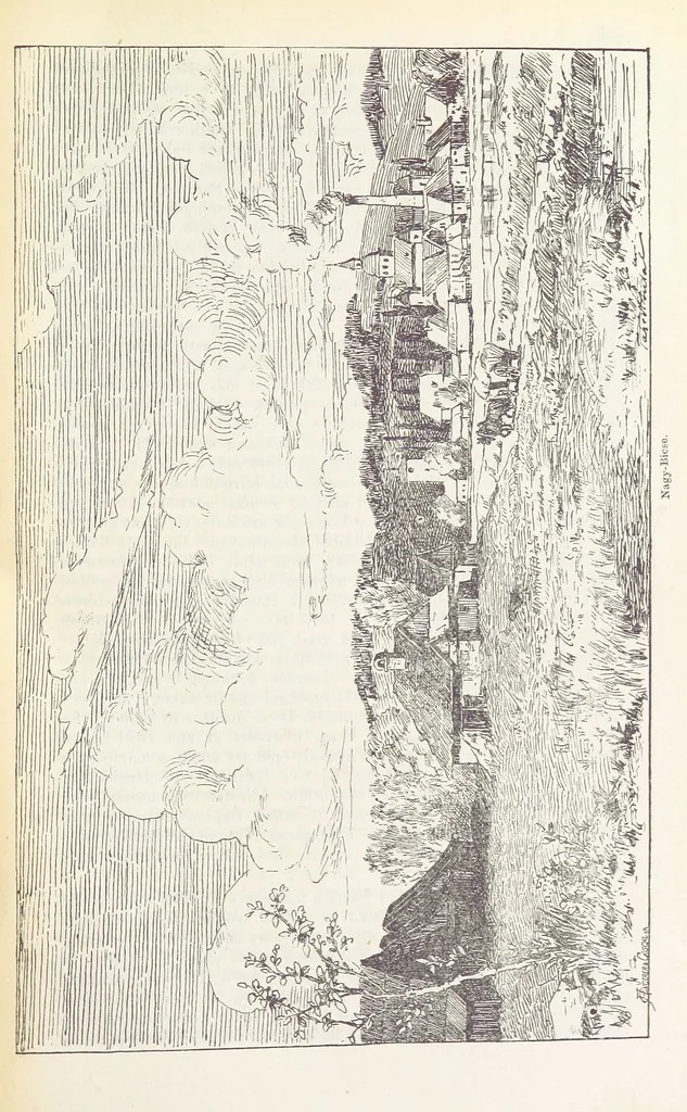 An illustration from A Vág és vidéke topographiai leirás, egyszersmind kalauz a Vág-völgyben utazók ... számára. ... 54 eredeti képpel. Kiadta L. Gy, 1881, leaf 111