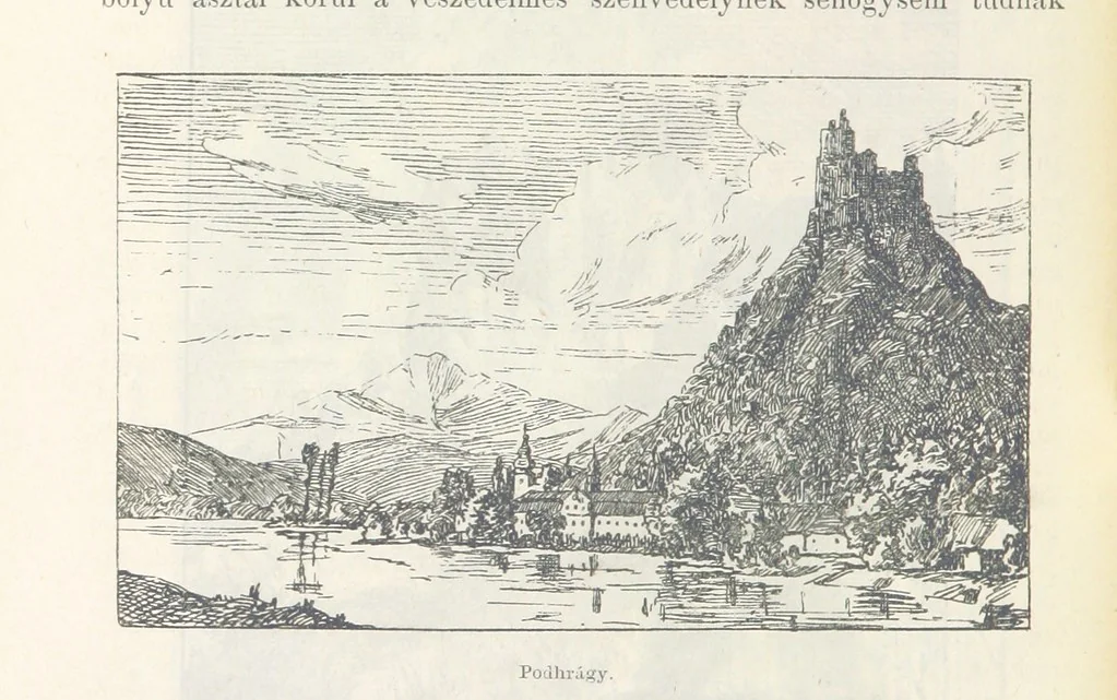 An illustration from A Vág és vidéke topographiai leirás, egyszersmind kalauz a Vág-völgyben utazók ... számára. ... 54 eredeti képpel. Kiadta L. Gy, 1881, leaf 120