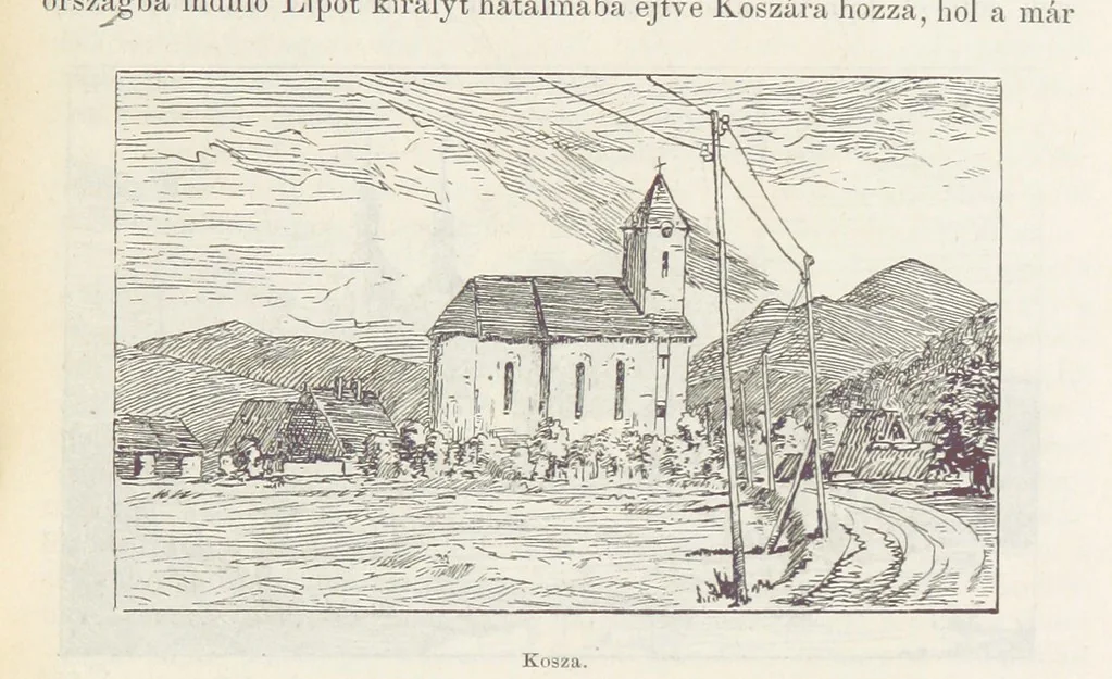 An illustration from A Vág és vidéke topographiai leirás, egyszersmind kalauz a Vág-völgyben utazók ... számára. ... 54 eredeti képpel. Kiadta L. Gy, 1881, leaf 129