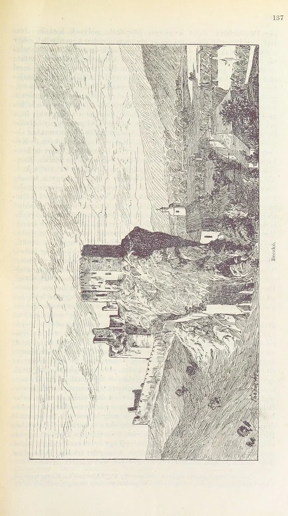 An illustration from A Vág és vidéke topographiai leirás, egyszersmind kalauz a Vág-völgyben utazók ... számára. ... 54 eredeti képpel. Kiadta L. Gy, 1881, leaf 147