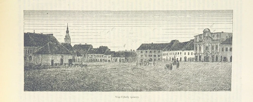 An illustration from A Vág és vidéke topographiai leirás, egyszersmind kalauz a Vág-völgyben utazók ... számára. ... 54 eredeti képpel. Kiadta L. Gy, 1881, leaf 150
