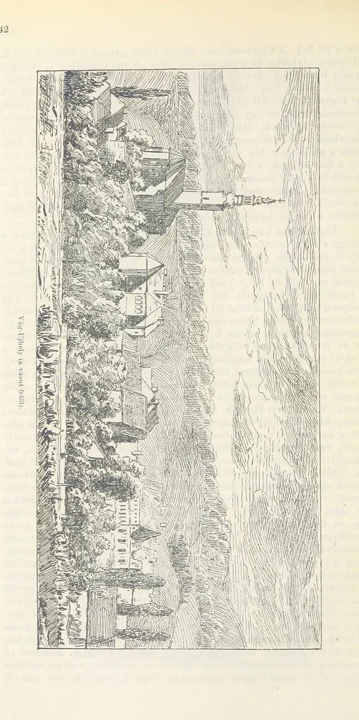 An illustration from A Vág és vidéke topographiai leirás, egyszersmind kalauz a Vág-völgyben utazók ... számára. ... 54 eredeti képpel. Kiadta L. Gy, 1881, leaf 152
