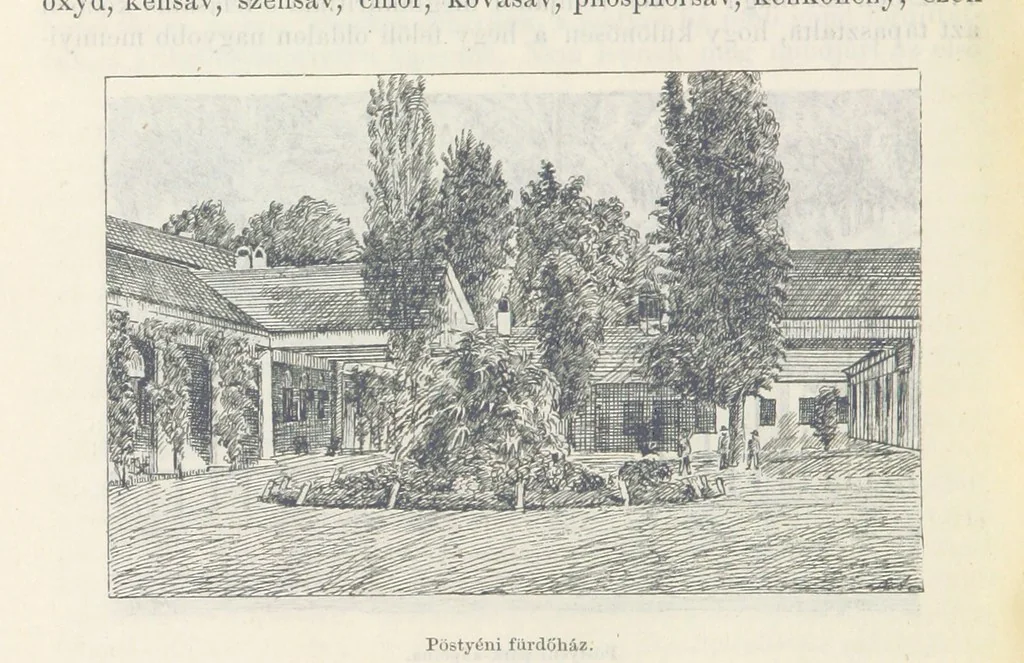 An illustration from A Vág és vidéke topographiai leirás, egyszersmind kalauz a Vág-völgyben utazók ... számára. ... 54 eredeti képpel. Kiadta L. Gy, 1881, leaf 160