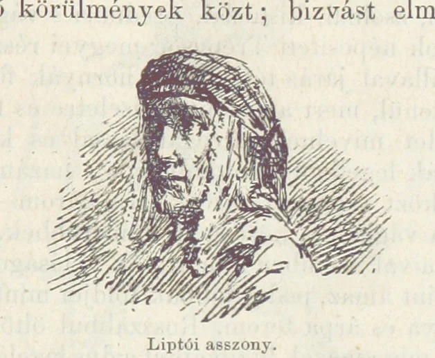 An illustration from A Vág és vidéke topographiai leirás, egyszersmind kalauz a Vág-völgyben utazók ... számára. ... 54 eredeti képpel. Kiadta L. Gy, 1881, leaf 43