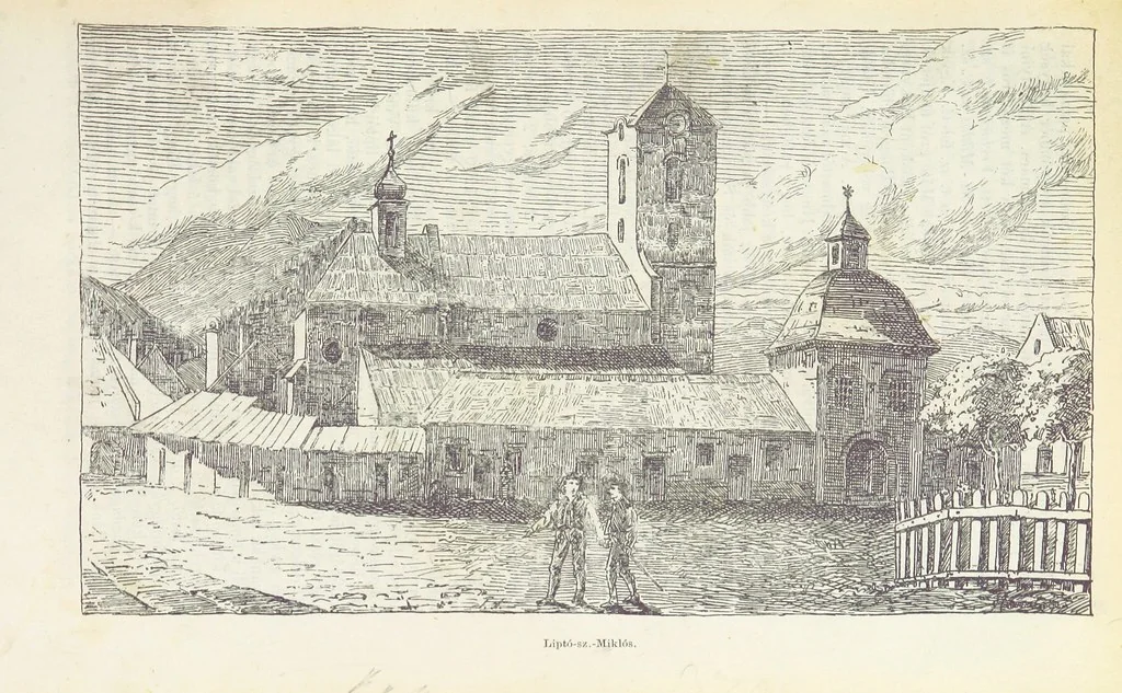 An illustration from A Vág és vidéke topographiai leirás, egyszersmind kalauz a Vág-völgyben utazók ... számára. ... 54 eredeti képpel. Kiadta L. Gy, 1881, leaf 61