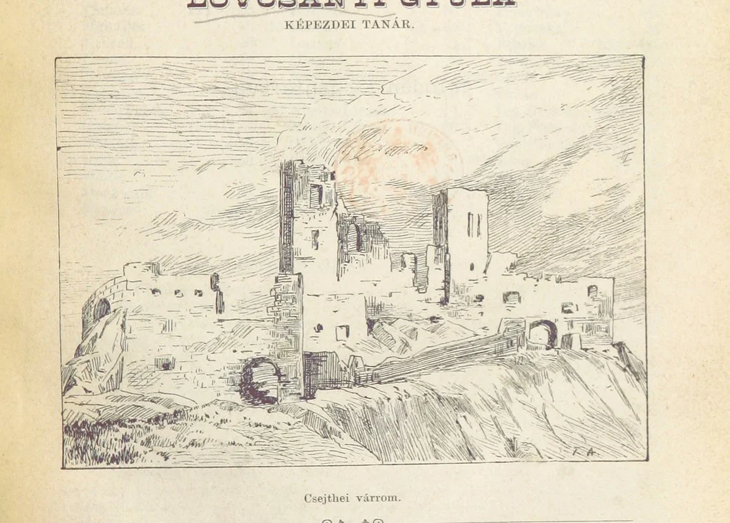 An illustration from A Vág és vidéke topographiai leirás, egyszersmind kalauz a Vág-völgyben utazók ... számára. ... 54 eredeti képpel. Kiadta L. Gy, 1881, leaf 7