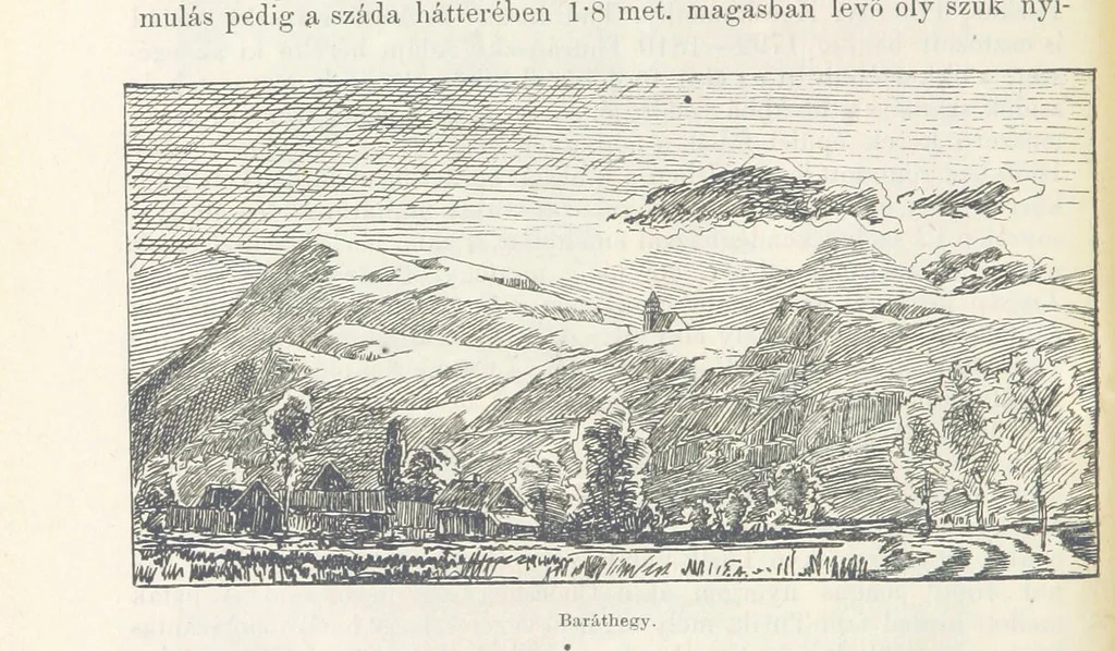 An illustration from A Vág és vidéke topographiai leirás, egyszersmind kalauz a Vág-völgyben utazók ... számára. ... 54 eredeti képpel. Kiadta L. Gy, 1881, leaf 76