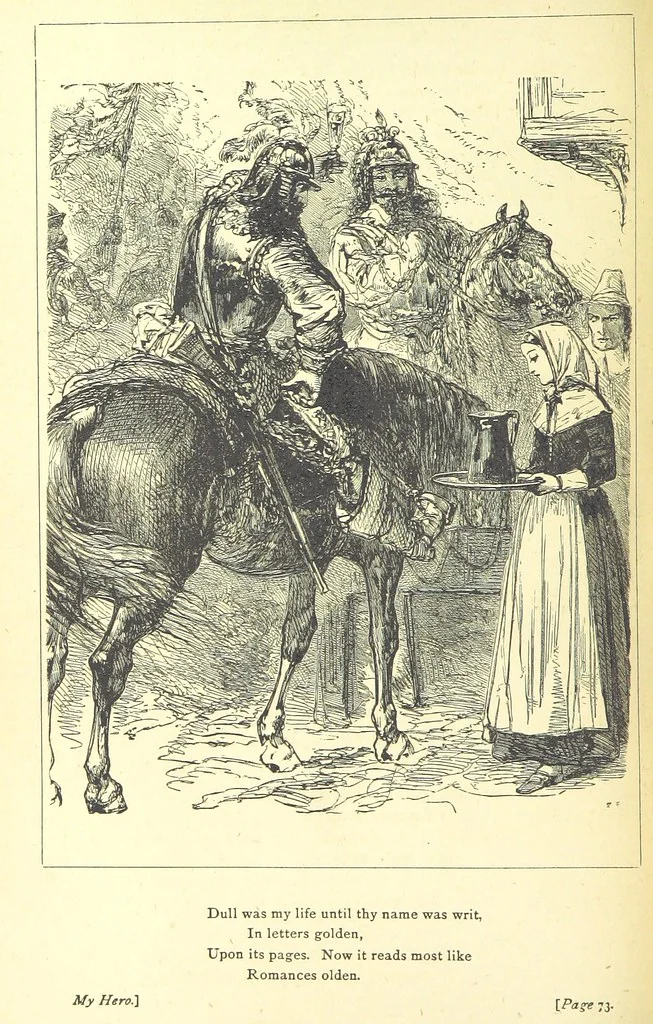 An illustration from Love Lyrics and Valentine Verses, for young and old. [E. M. Davies. With illustrations, 1875, leaf 104