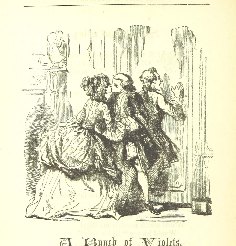 An illustration from Love Lyrics and Valentine Verses, for young and old. [E. M. Davies. With illustrations, 1875, leaf 112