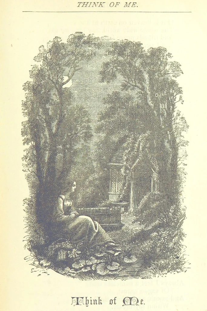 An illustration from Love Lyrics and Valentine Verses, for young and old. [E. M. Davies. With illustrations, 1875, leaf 117