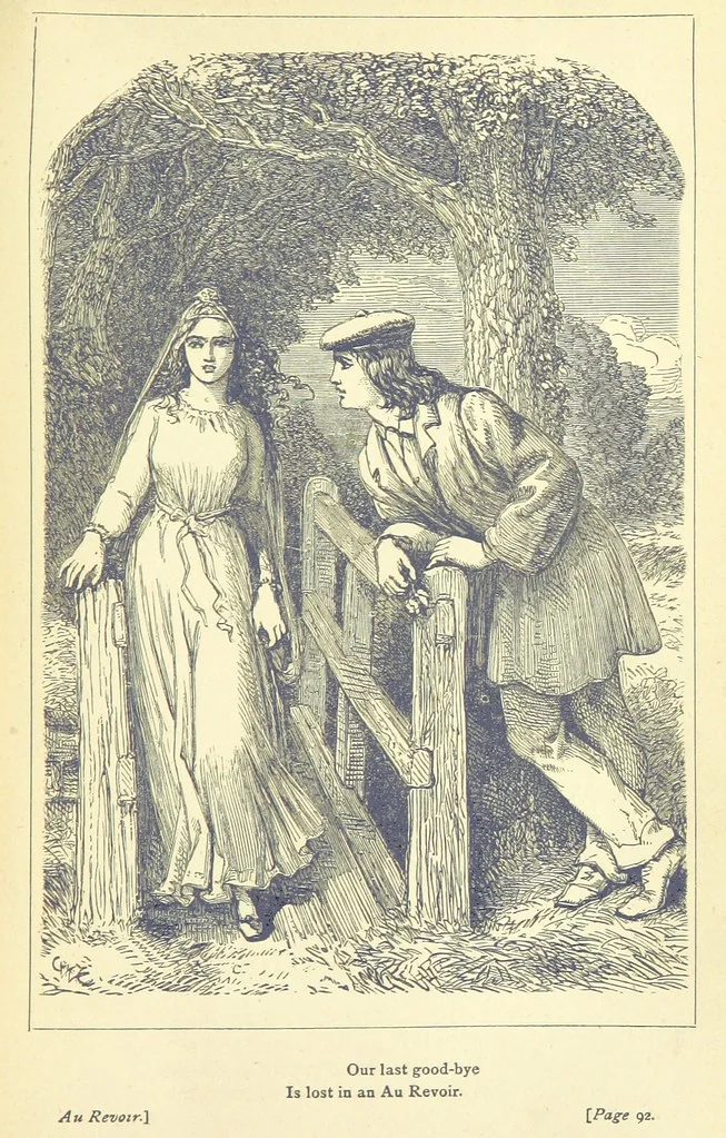 An illustration from Love Lyrics and Valentine Verses, for young and old. [E. M. Davies. With illustrations, 1875, leaf 127