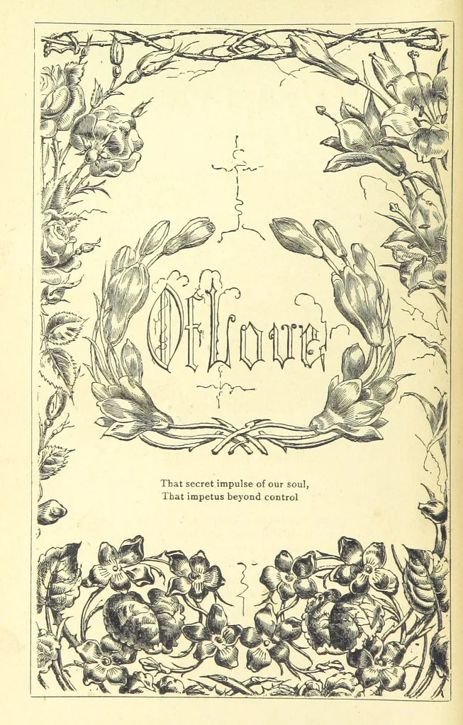 An illustration from Love Lyrics and Valentine Verses, for young and old. [E. M. Davies. With illustrations, 1875, leaf 16
