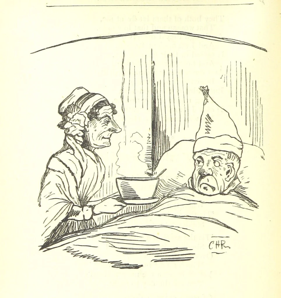 An illustration from Love Lyrics and Valentine Verses, for young and old. [E. M. Davies. With illustrations, 1875, leaf 206