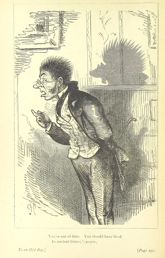 An illustration from Love Lyrics and Valentine Verses, for young and old. [E. M. Davies. With illustrations, 1875, leaf 210