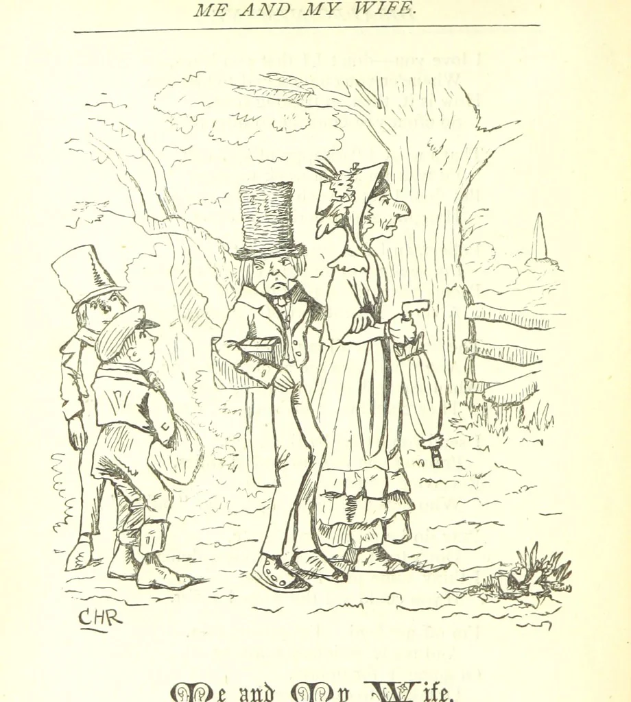 An illustration from Love Lyrics and Valentine Verses, for young and old. [E. M. Davies. With illustrations, 1875, leaf 214