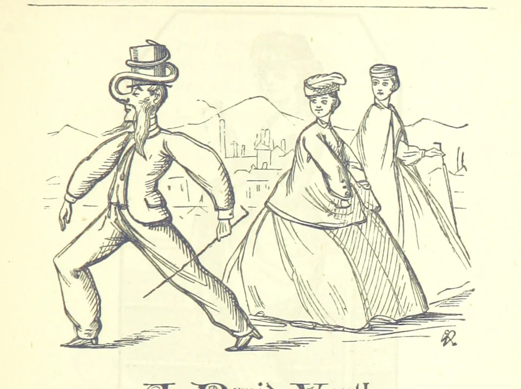 An illustration from Love Lyrics and Valentine Verses, for young and old. [E. M. Davies. With illustrations, 1875, leaf 219