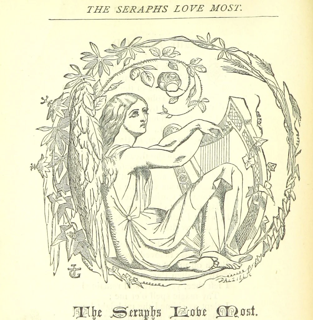 An illustration from Love Lyrics and Valentine Verses, for young and old. [E. M. Davies. With illustrations, 1875, leaf 22