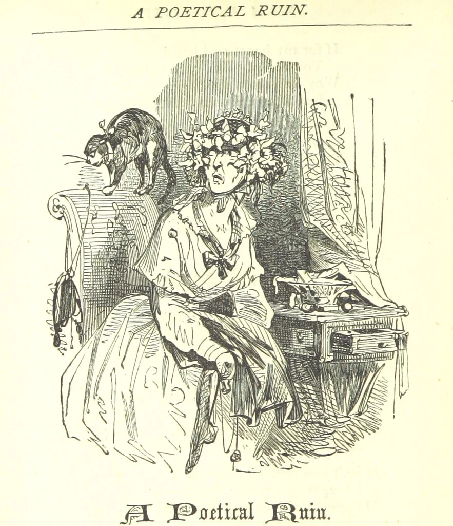 An illustration from Love Lyrics and Valentine Verses, for young and old. [E. M. Davies. With illustrations, 1875, leaf 222