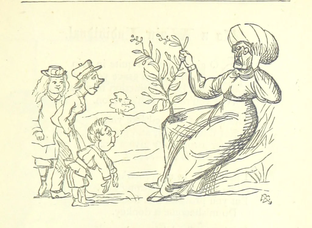 An illustration from Love Lyrics and Valentine Verses, for young and old. [E. M. Davies. With illustrations, 1875, leaf 233