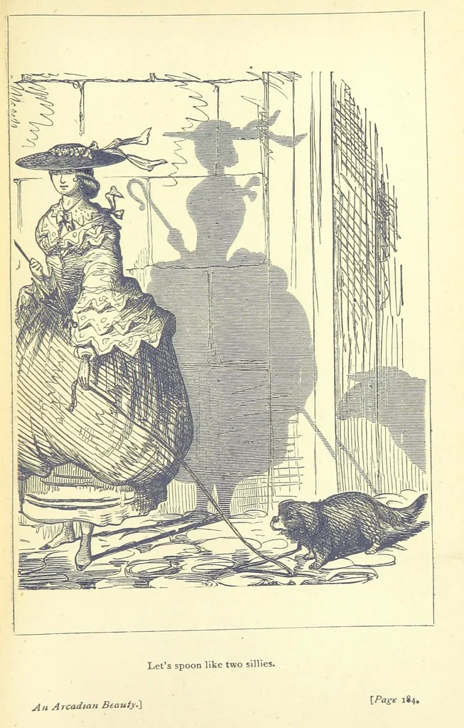 An illustration from Love Lyrics and Valentine Verses, for young and old. [E. M. Davies. With illustrations, 1875, leaf 235