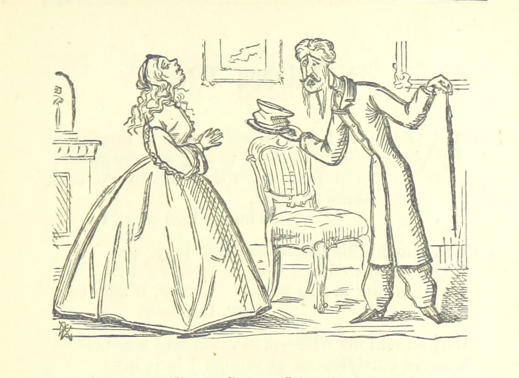 An illustration from Love Lyrics and Valentine Verses, for young and old. [E. M. Davies. With illustrations, 1875, leaf 241