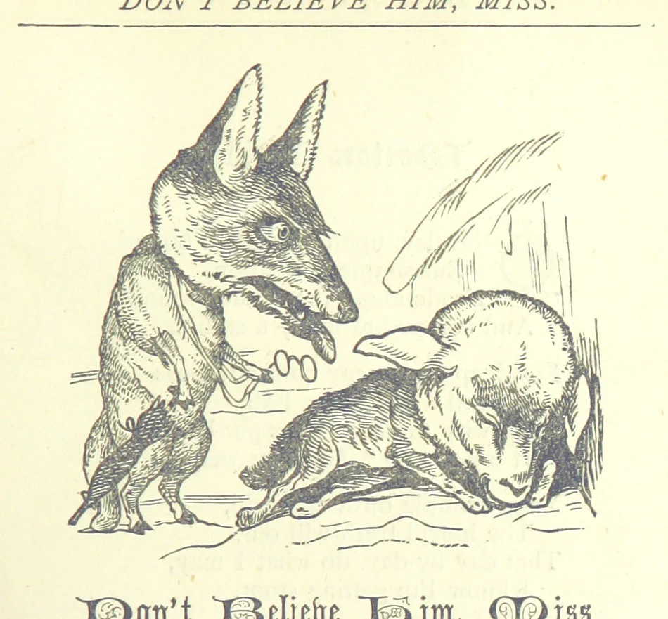 An illustration from Love Lyrics and Valentine Verses, for young and old. [E. M. Davies. With illustrations, 1875, leaf 257