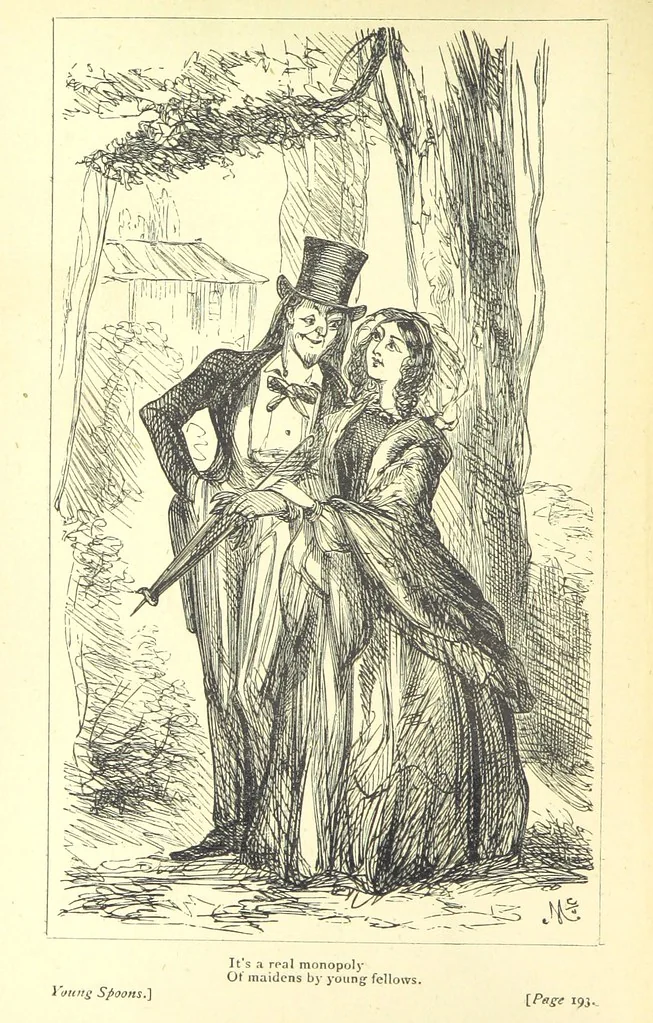 An illustration from Love Lyrics and Valentine Verses, for young and old. [E. M. Davies. With illustrations, 1875, leaf 260