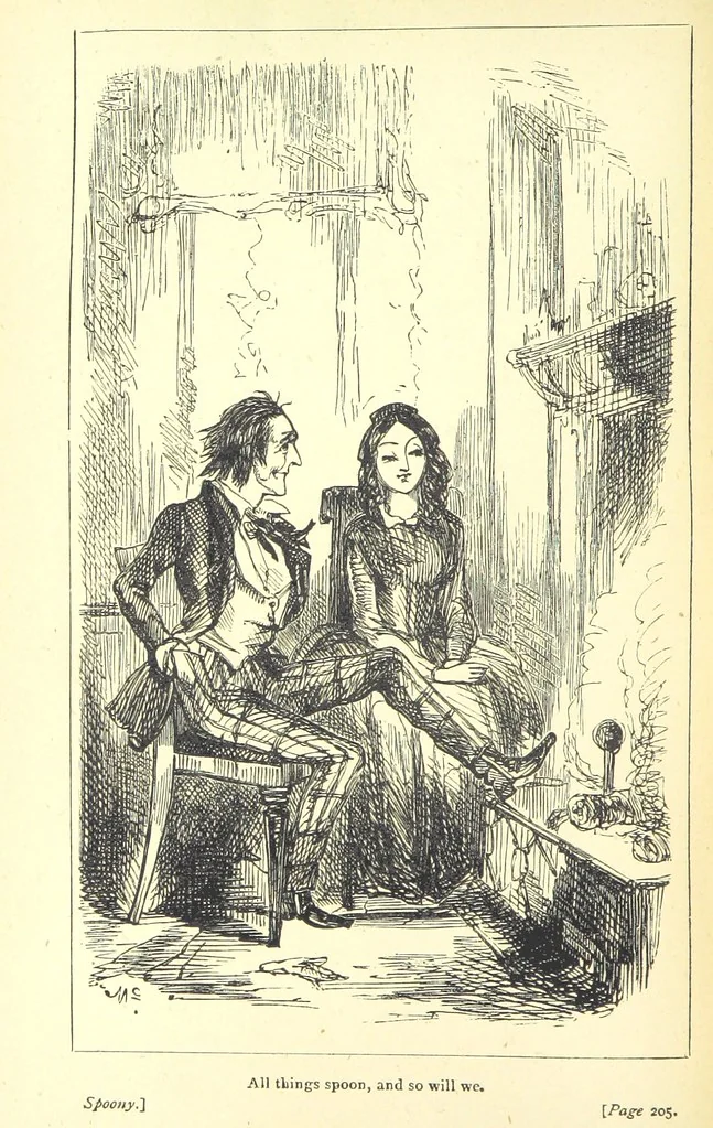 An illustration from Love Lyrics and Valentine Verses, for young and old. [E. M. Davies. With illustrations, 1875, leaf 274