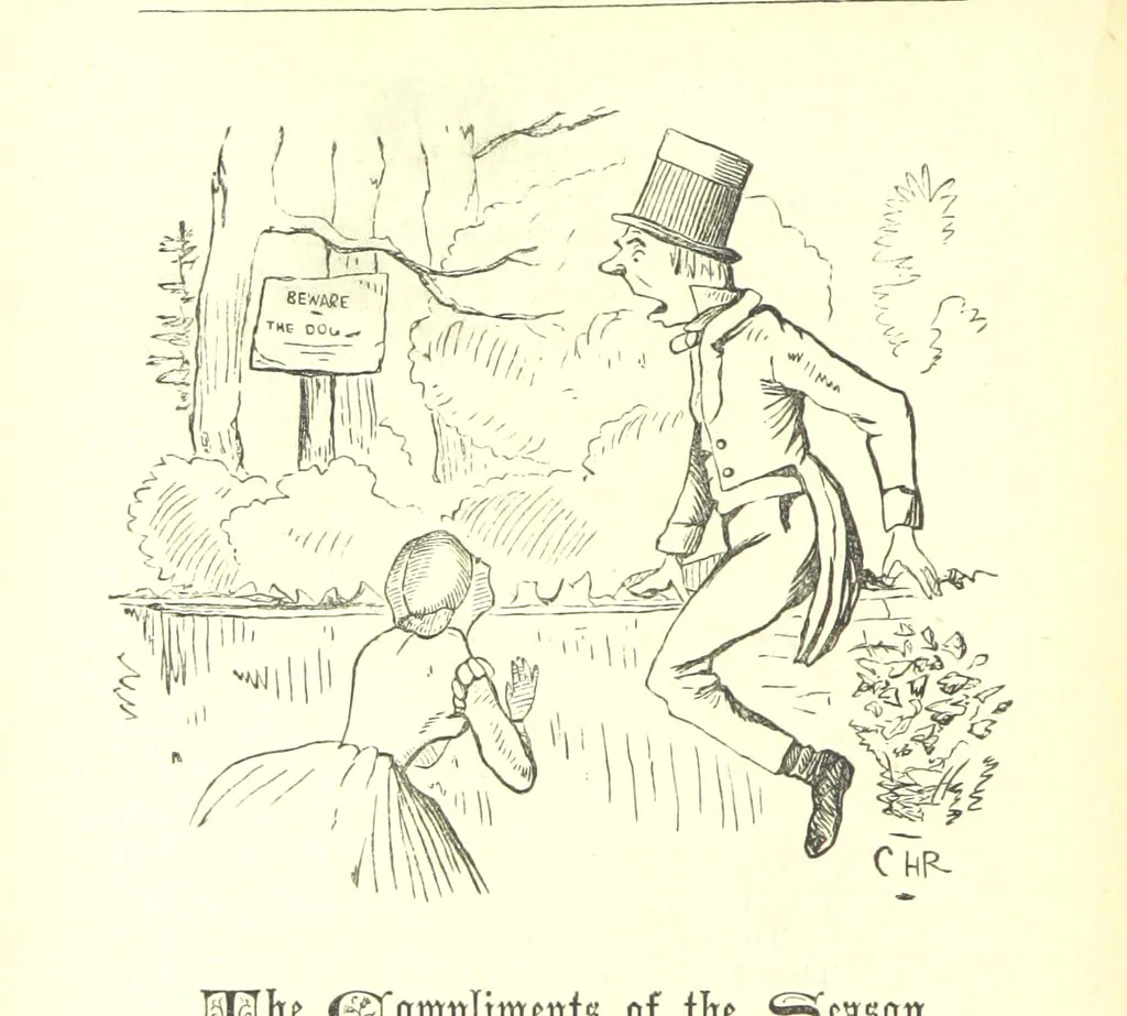 An illustration from Love Lyrics and Valentine Verses, for young and old. [E. M. Davies. With illustrations, 1875, leaf 278