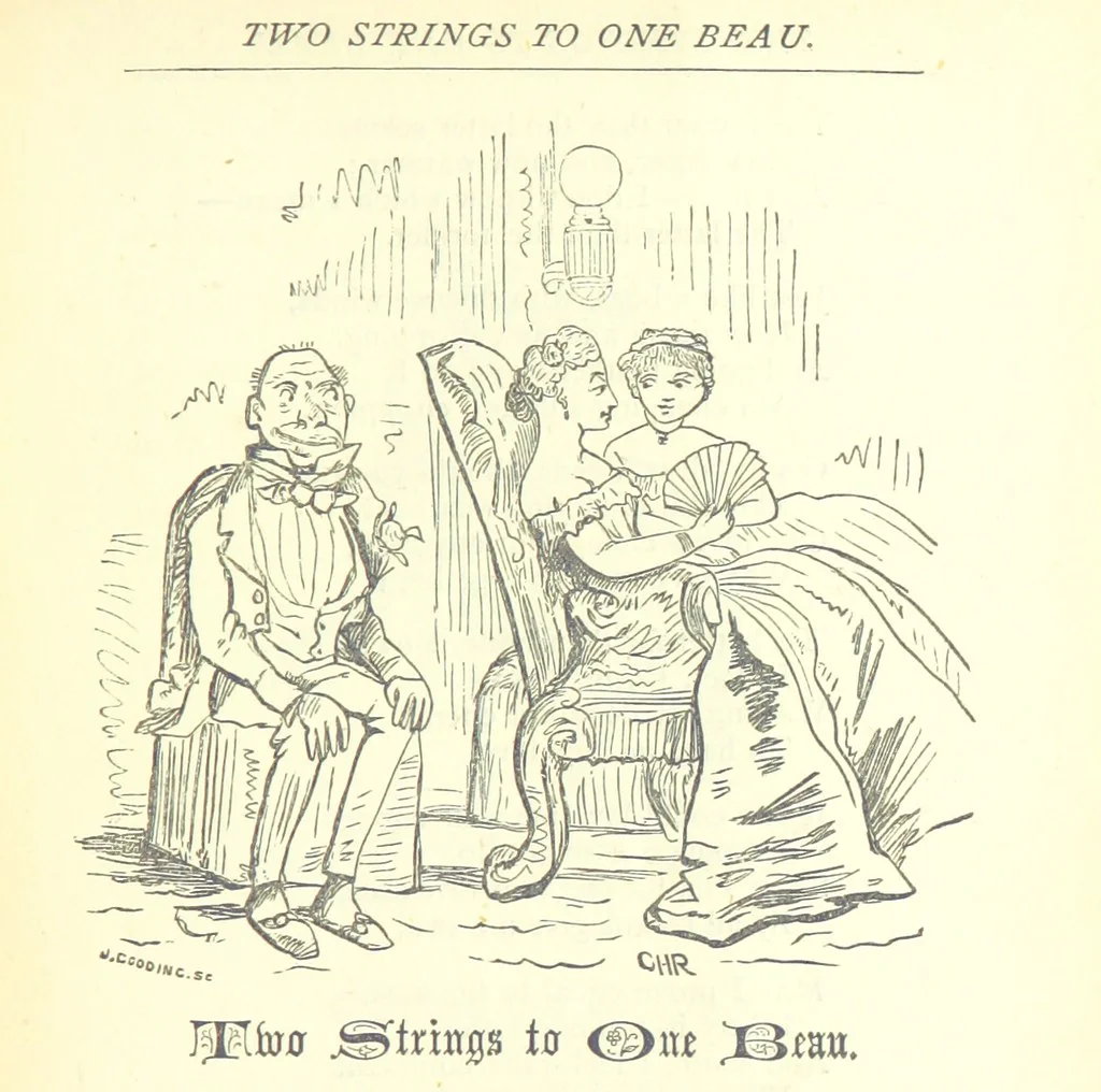 An illustration from Love Lyrics and Valentine Verses, for young and old. [E. M. Davies. With illustrations, 1875, leaf 281