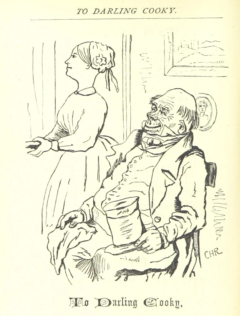 An illustration from Love Lyrics and Valentine Verses, for young and old. [E. M. Davies. With illustrations, 1875, leaf 312