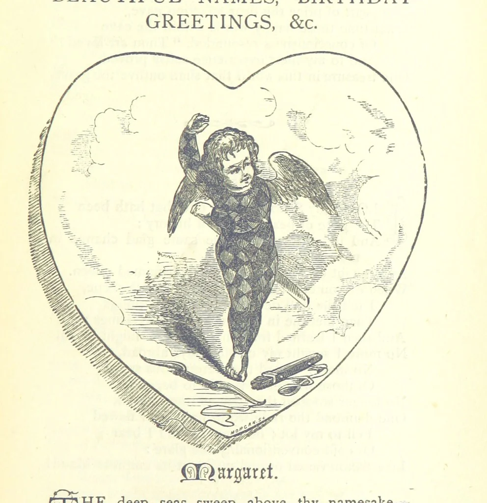 An illustration from Love Lyrics and Valentine Verses, for young and old. [E. M. Davies. With illustrations, 1875, leaf 319