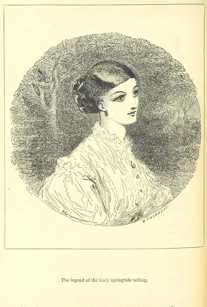 An illustration from Love Lyrics and Valentine Verses, for young and old. [E. M. Davies. With illustrations, 1875, leaf 328