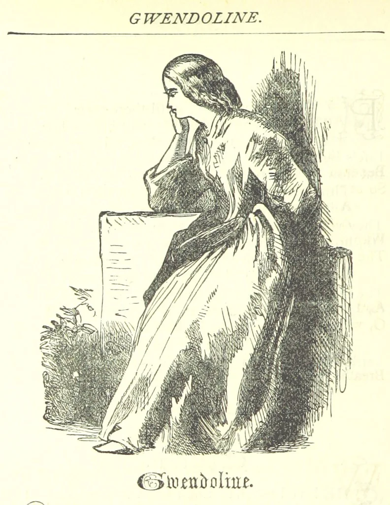 An illustration from Love Lyrics and Valentine Verses, for young and old. [E. M. Davies. With illustrations, 1875, leaf 332