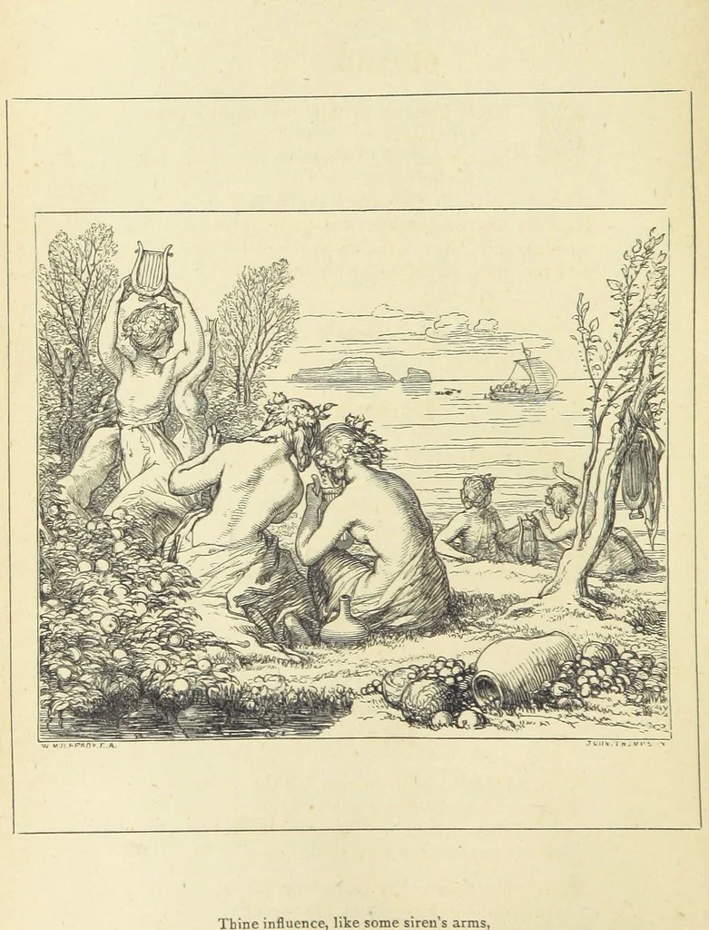An illustration from Love Lyrics and Valentine Verses, for young and old. [E. M. Davies. With illustrations, 1875, leaf 398