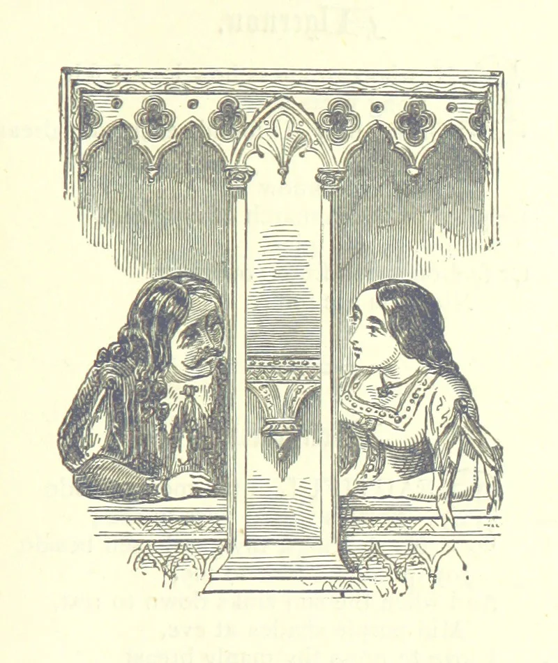 An illustration from Love Lyrics and Valentine Verses, for young and old. [E. M. Davies. With illustrations, 1875, leaf 401