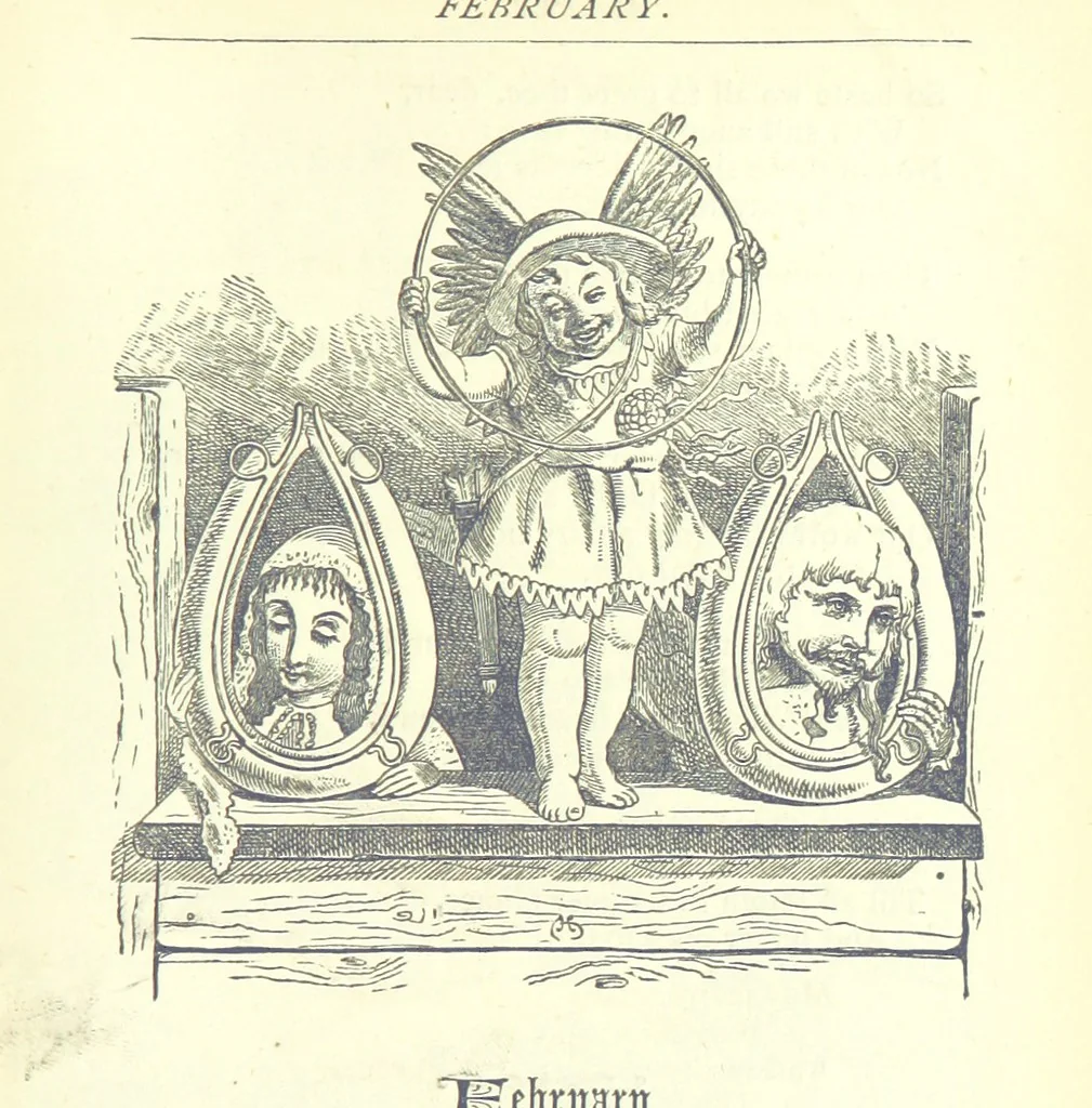 An illustration from Love Lyrics and Valentine Verses, for young and old. [E. M. Davies. With illustrations, 1875, leaf 413