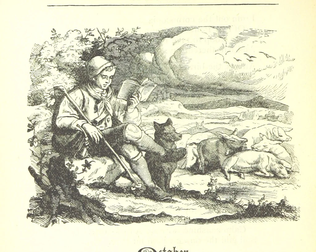 An illustration from Love Lyrics and Valentine Verses, for young and old. [E. M. Davies. With illustrations, 1875, leaf 430