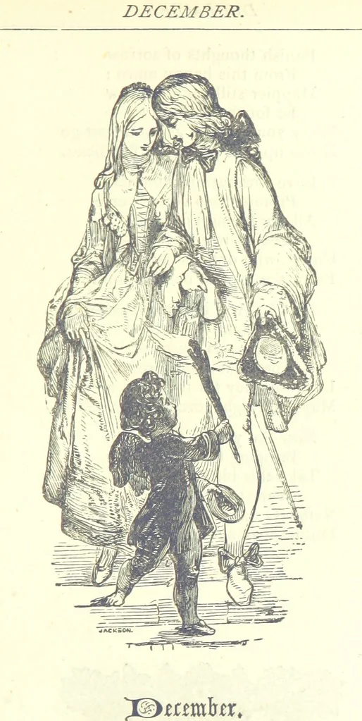An illustration from Love Lyrics and Valentine Verses, for young and old. [E. M. Davies. With illustrations, 1875, leaf 433