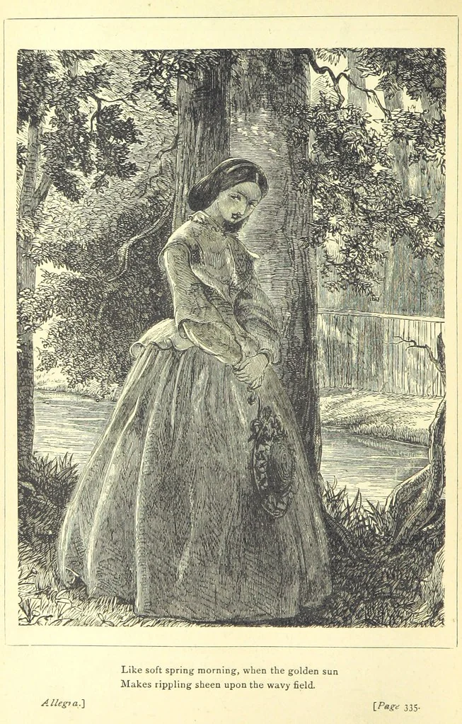 An illustration from Love Lyrics and Valentine Verses, for young and old. [E. M. Davies. With illustrations, 1875, leaf 436