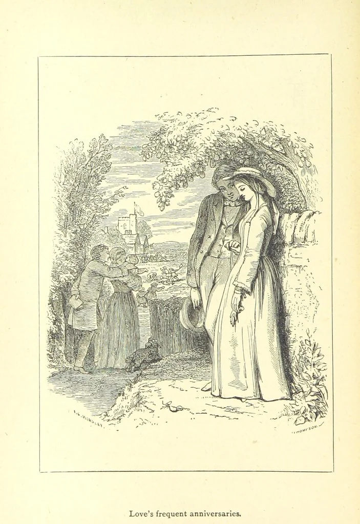 An illustration from Love Lyrics and Valentine Verses, for young and old. [E. M. Davies. With illustrations, 1875, leaf 442
