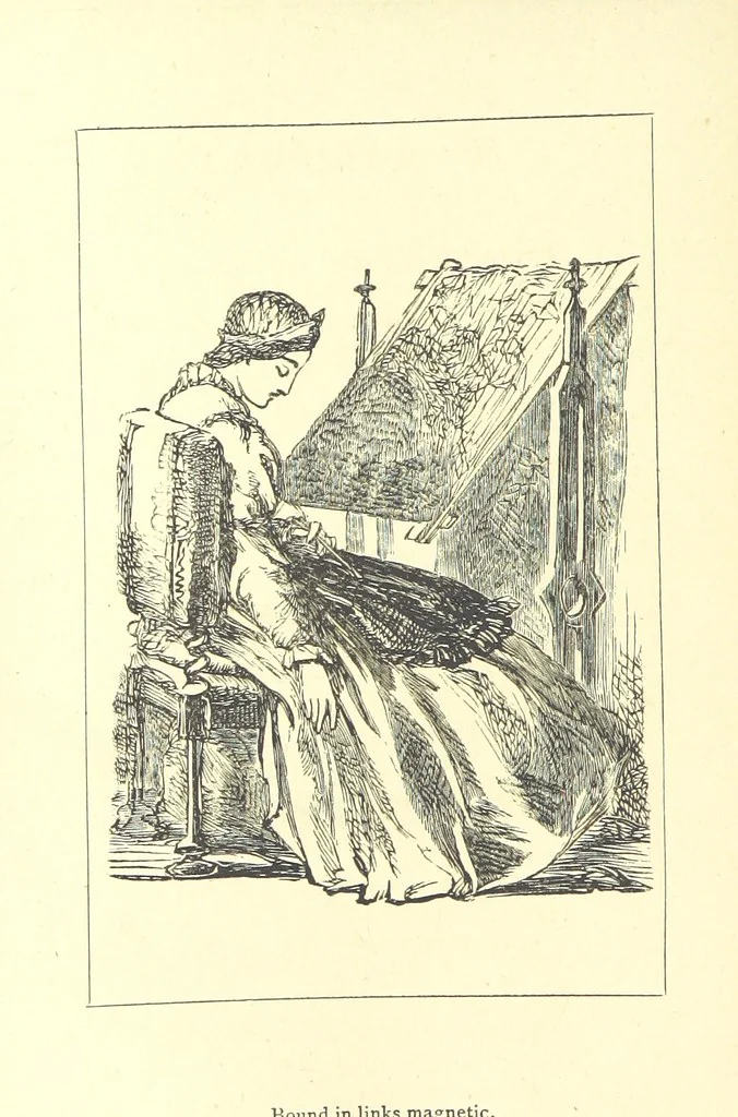 An illustration from Love Lyrics and Valentine Verses, for young and old. [E. M. Davies. With illustrations, 1875, leaf 450