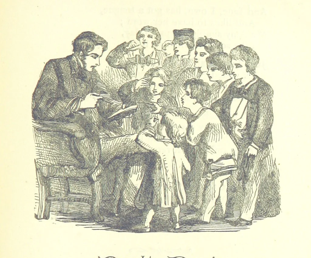 An illustration from Love Lyrics and Valentine Verses, for young and old. [E. M. Davies. With illustrations, 1875, leaf 479