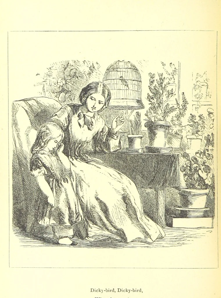 An illustration from Love Lyrics and Valentine Verses, for young and old. [E. M. Davies. With illustrations, 1875, leaf 498
