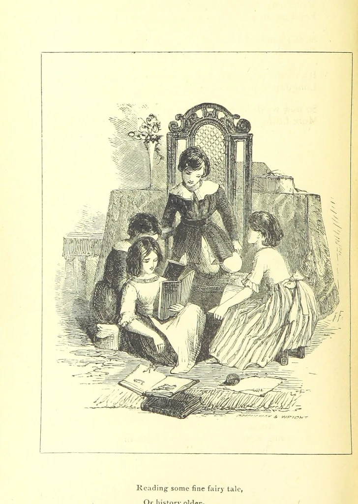 An illustration from Love Lyrics and Valentine Verses, for young and old. [E. M. Davies. With illustrations, 1875, leaf 538